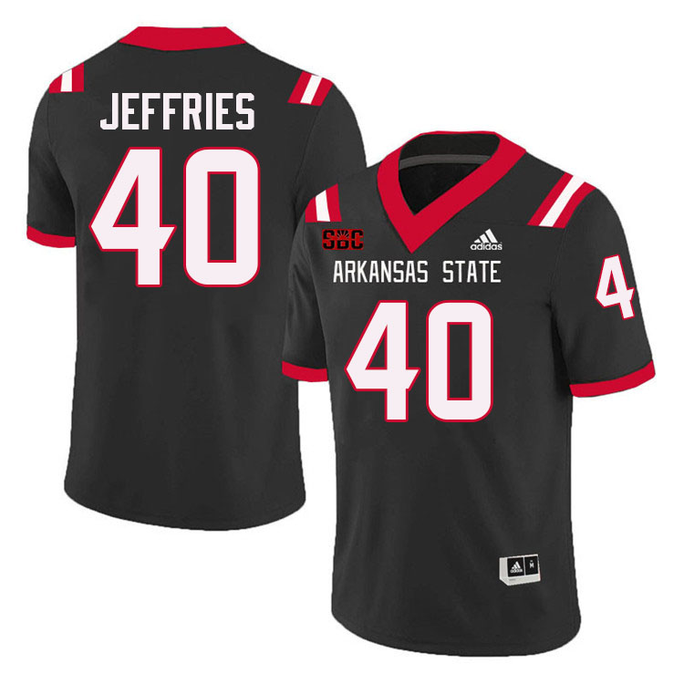 Ian Jeffries Arkansas State Jersey,Arkansas State Red Wolves Football Uniforms,Jersey-Black